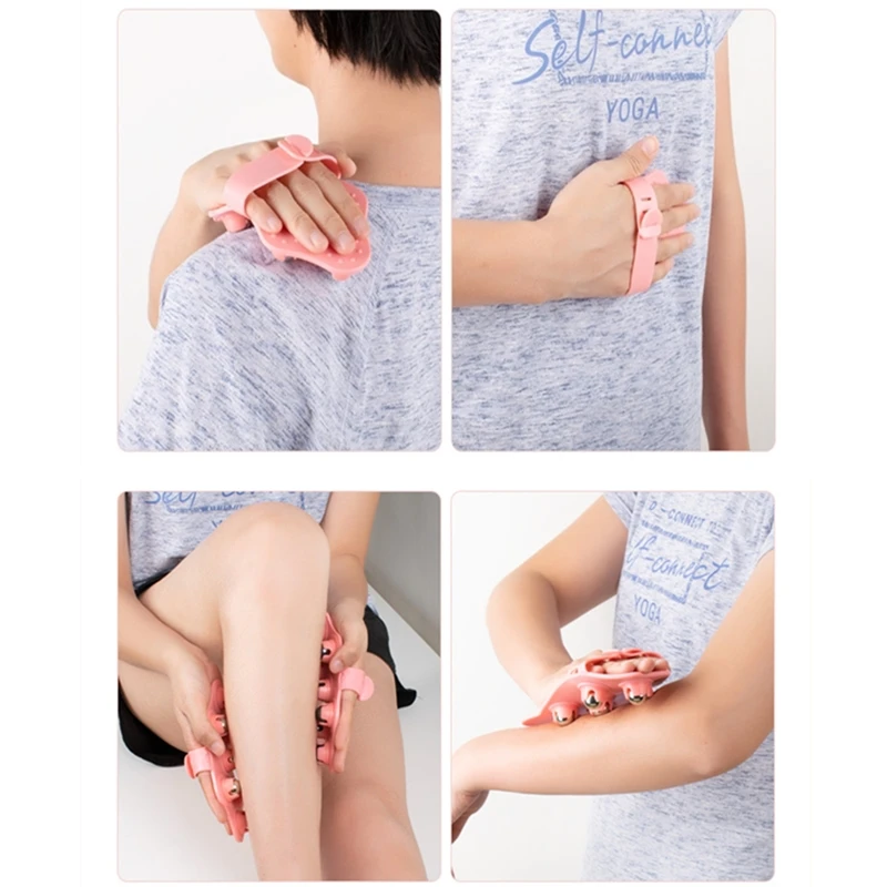 Rhombic Seven Bead Massager Hand Ball Massager for Full Body Meridian Rolling Massager for Healty Care