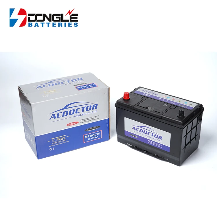 Dongle MF105D31L 750 CCA Trucks Automotive Rechargeable SMF 12V 90Ah Lead Acid Car Battery