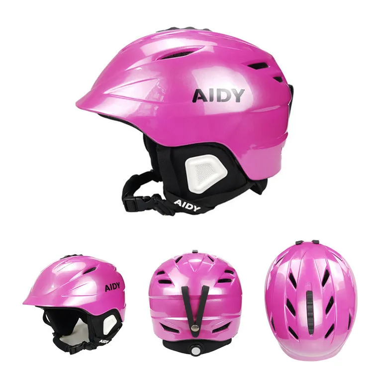 Популярный теплый Снежный шлем с интегрированным формованием из поликарбоната и пенополистирола с козырьком для молодежи, для катания на лыжах и сноуборде