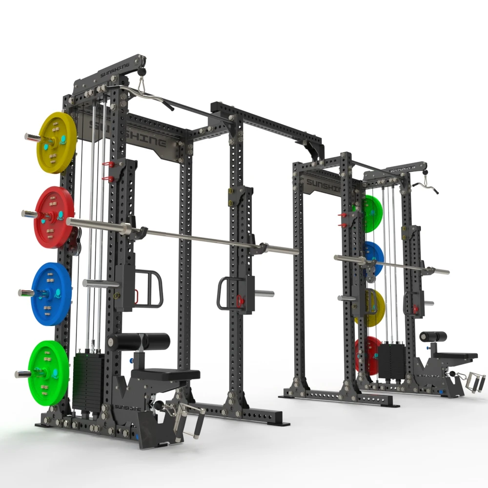Commercial Gym mutli function station power rack  gym equipment squat power rack cable crossover machine fitness rigs rack