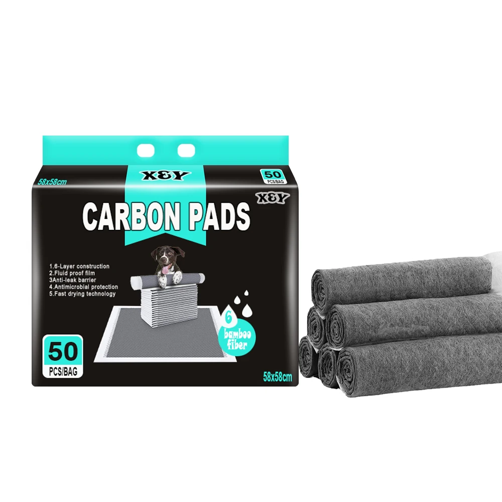 2023 Hot Sale High Absorbent Disposable Puppy Training Pads Pet Bamboo Charcoal Dog Pee Pads