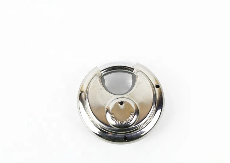 
[canyu lock]70MM Stainless Steel Round Lock Warehouse Door Padlock Toolbox Security Disc Locks can make same key 