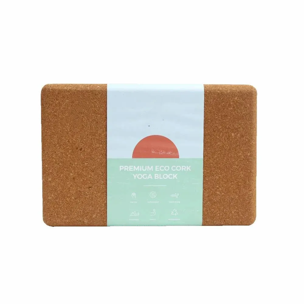 Custom Logo Organic Natural Eco-friendly Pilates Fitness Yoga Cork Block