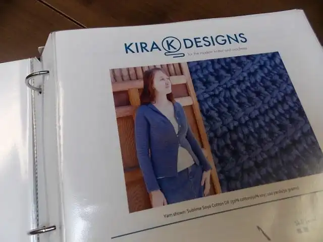 Collection Yarn mixing swatch book thread folder displayed sample