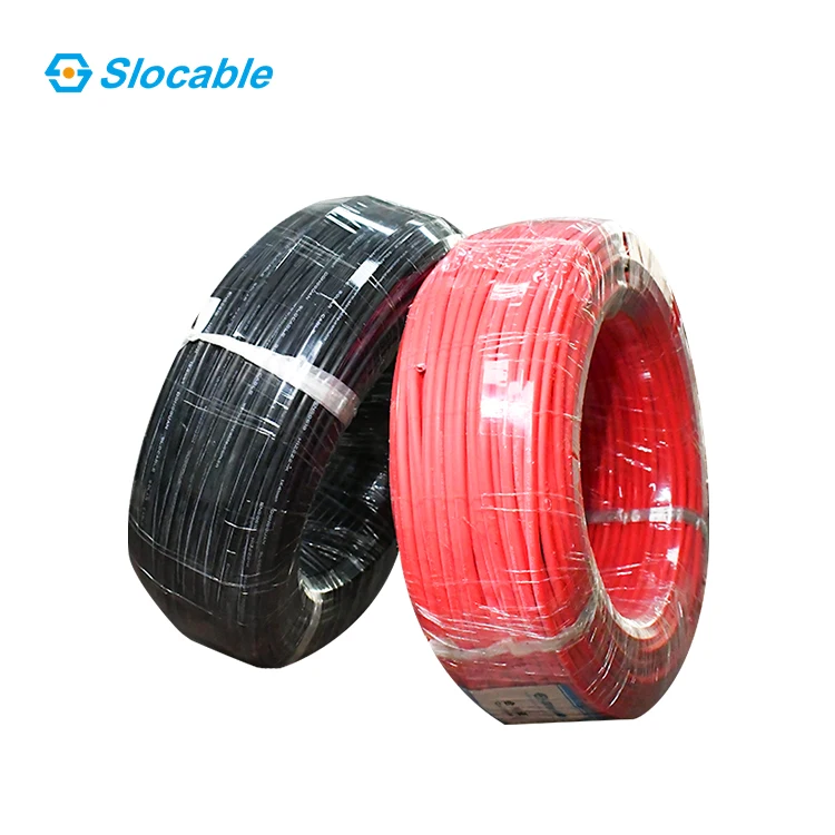Slocable Factory Wholesale XLPO Insulation PV Solar Cable DC Pv1-f Photovoltaic DC Power Wire Battery Cable