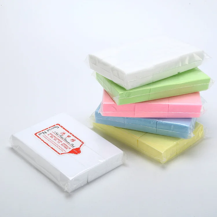 Высококачественные цветные подушечки для снятия лака ногтей безворсовые хлопковые салфетки маникюра инструмент