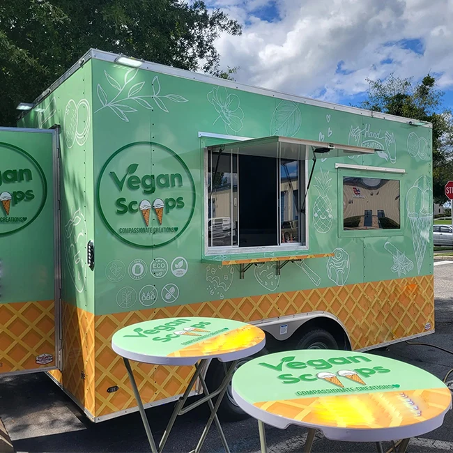 2021 New Style Milk Tea Luncheon Car Food Vending Cart Mini Food Trailer For Sale