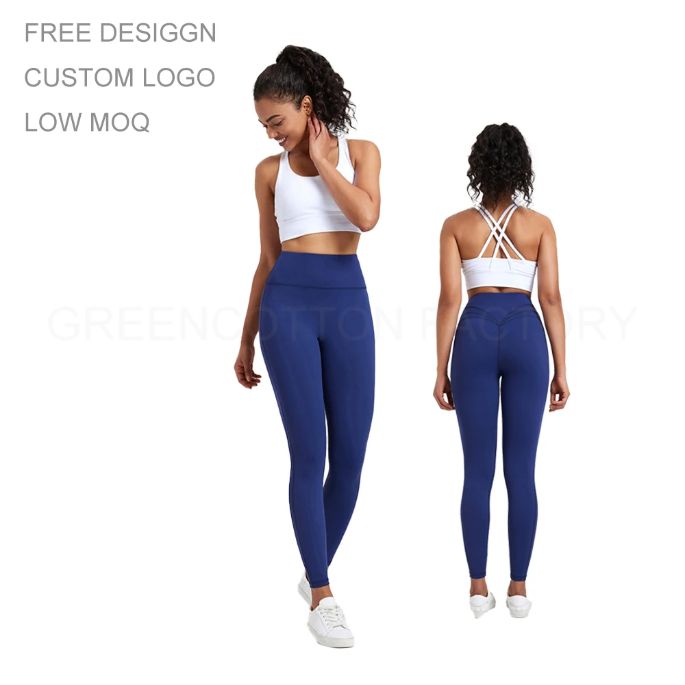 Custom Logo Soft High Waisted Seamless Yoga Leggings Butterfly 3-Seam Women Gym Fitness Sports Workout Tights Pants