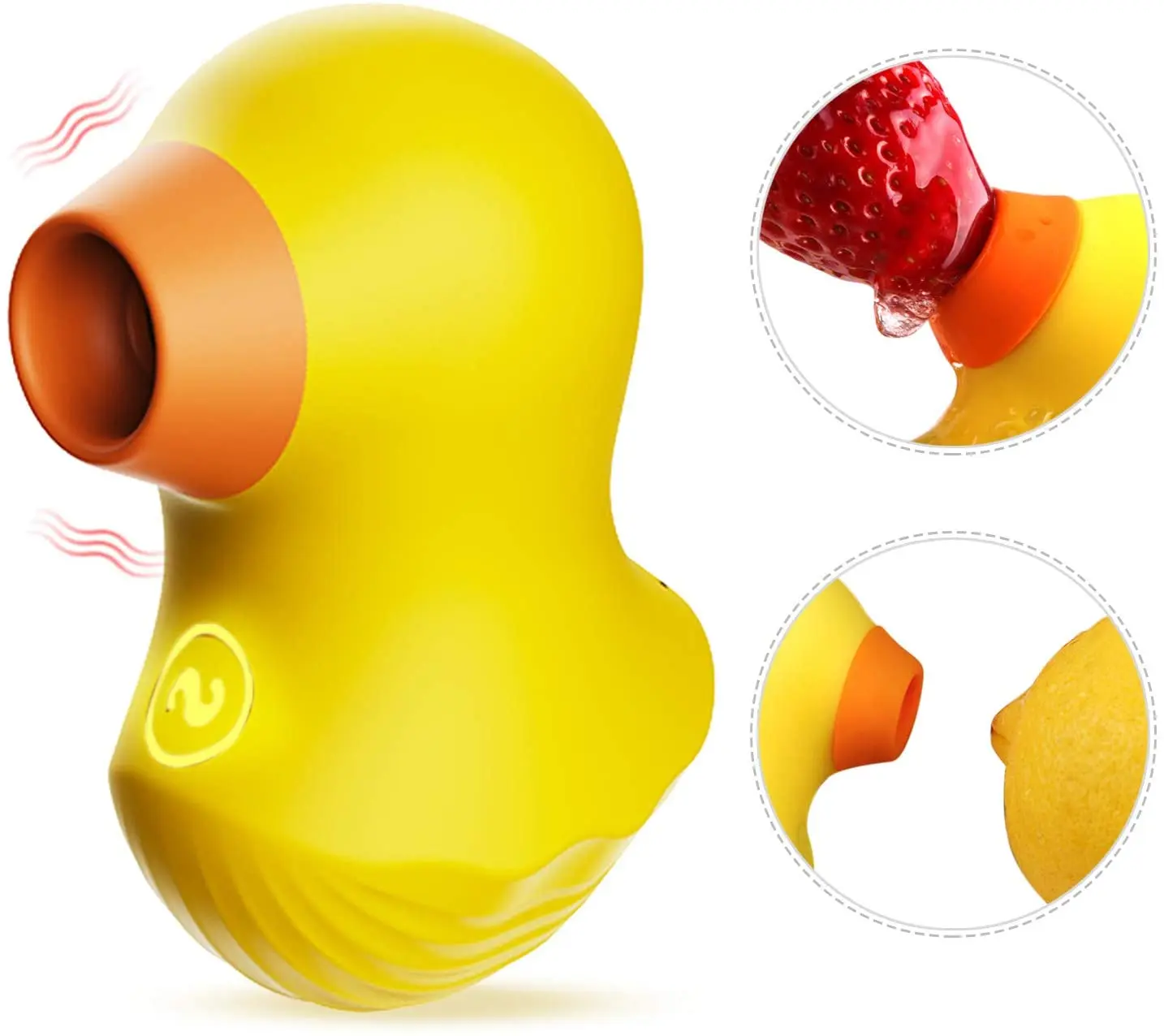 7 Vibration Yellow Hot Sex Products Mr. Duck Cute Sucker Silicone Breast Sucking Sex Toys