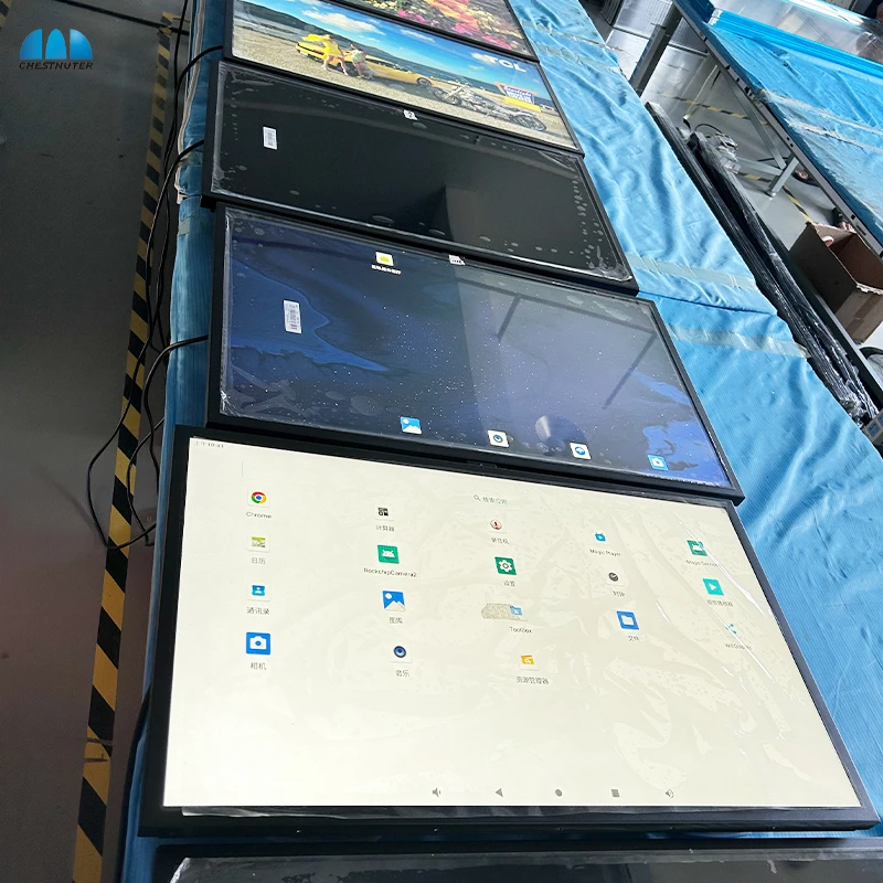 High Brightness window hanging 2500 nits 4K sunlight readable retail window display with CMS software window Lcd display