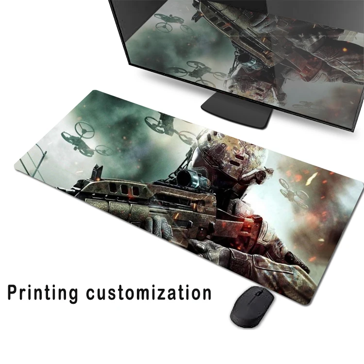  Custom E-sports Gaming Printed keyboard Pad Non Slip Material PVC PU Leather Protector Desk Mat Computer