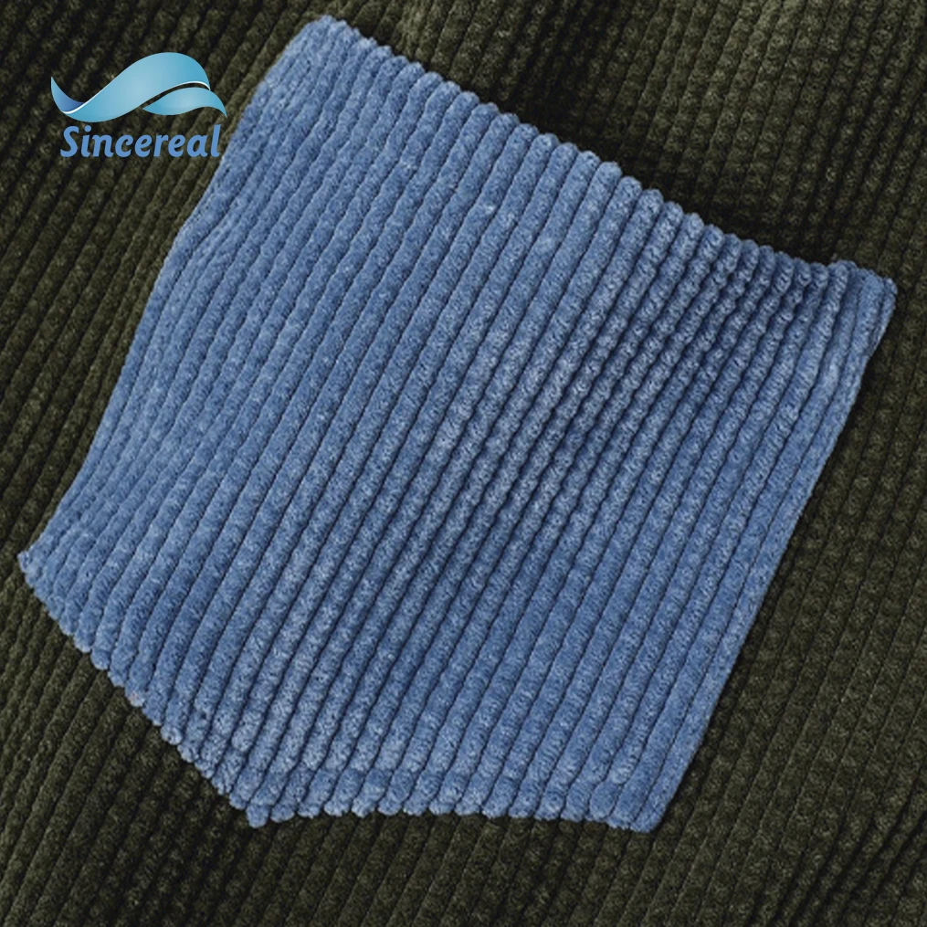 Custom Brand Mens Shirt and Shorts Patchwork Corduroy Designed Casual Loose Drawstring Waist Suits Two Piece sets