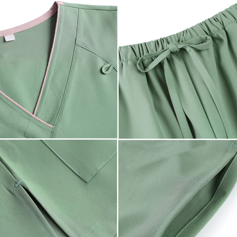 oem odm custom logo scrubs uniforms sets nurse fashionable with printed design medical uniform conjuntos de uniformes scrubs