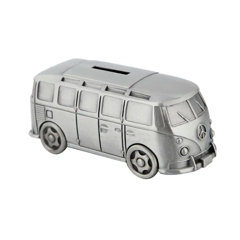 2024 new van mini bus coin box money bank metal pewter material