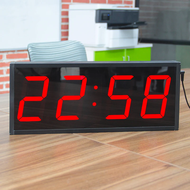 CHEETIE CP18 4 Digits 7 Segment LED Large Wall Clock 2 Digits LED Countdown Timer Graphics Custom Made Wall Clock