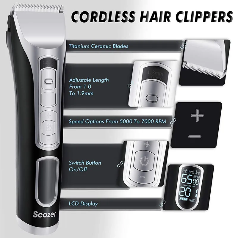 Professional electric hair trimmer children hair rechargeable clipper wholesale haircut hair cutter equipment