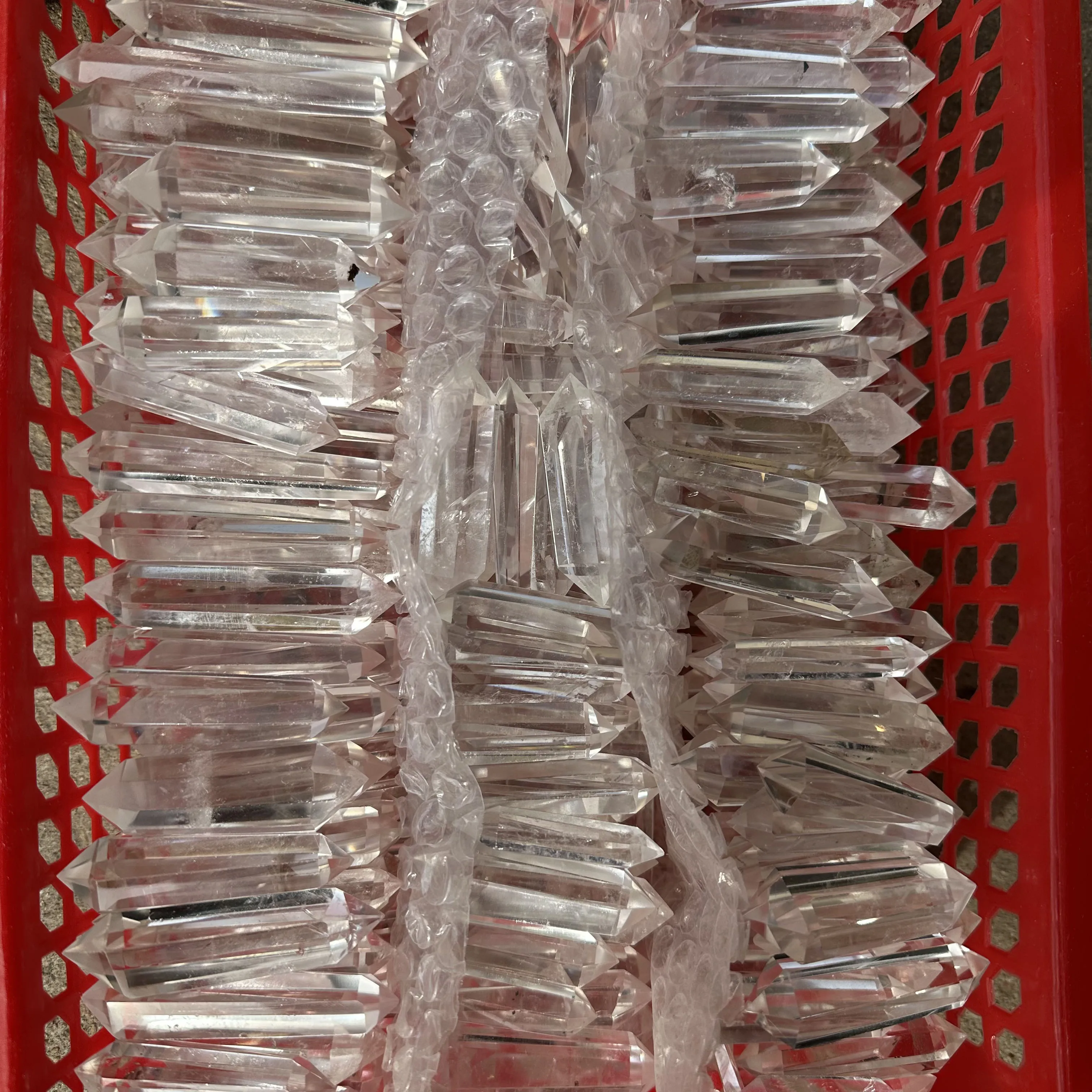 High Quality Clear Quartz Crystal Wand Tower Feng Shui Style Natural Transparent Double Point Terminated Stone Spiritual Decor
