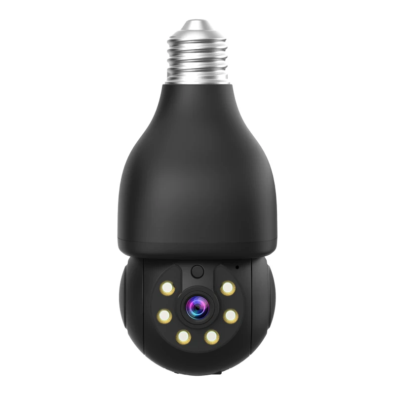 Black Bulb Wifi Camera E27 3MP light bulb camera 360 pnaoramic wireless CCTV Bulb Camera