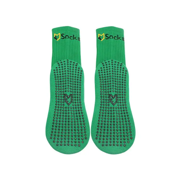 High Quality Cotton Knit Crew Sport Soccer Grip Socks Trainer Anti Slip Football Socks