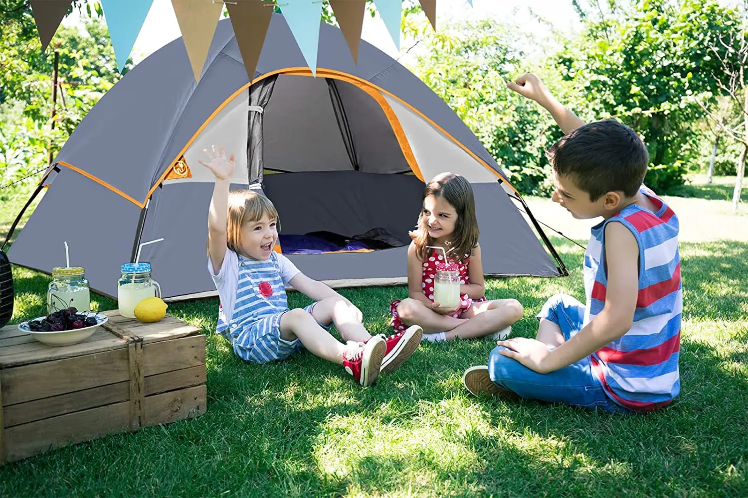 Camping Tent 2 Person, Waterproof Windproof Tent with Rainfly Portable Dome Tents for Camping