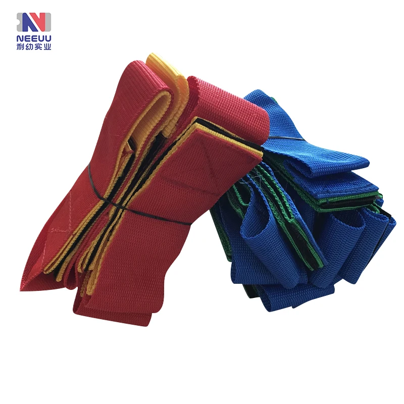 Nylon strap adjustable teamwork training legged race bands giant footsteps walk in unison