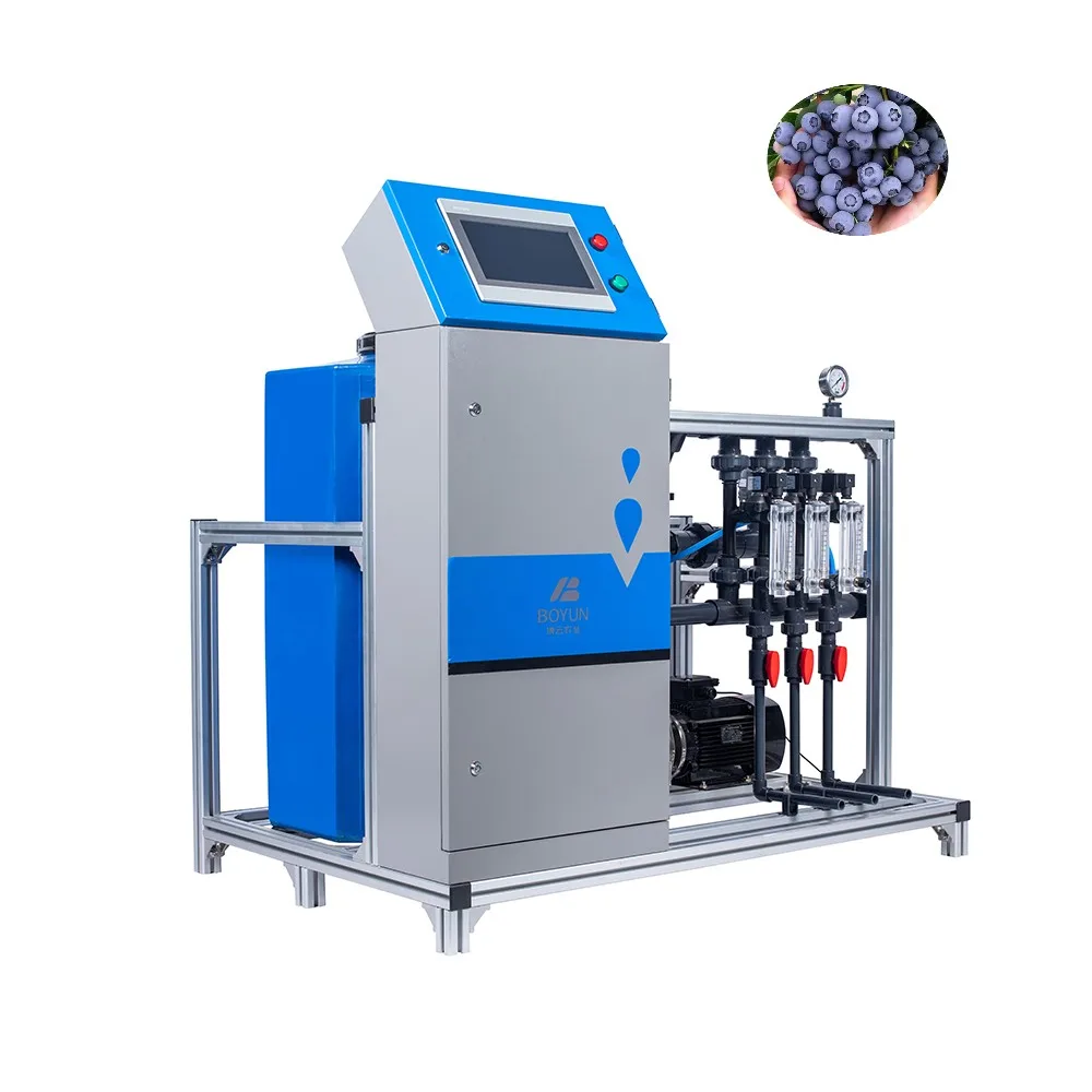 The intelligent irrigation system of agricultural hydroponic fertilizer machine was used in strawberry elevated planting system