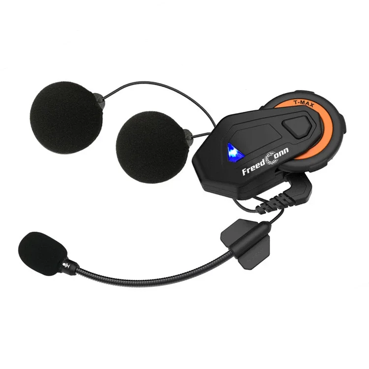T-MAX 6 Riders Waterproof Motorcycle Helmet Intercom FM Radio Wireless BT Intercom Headset