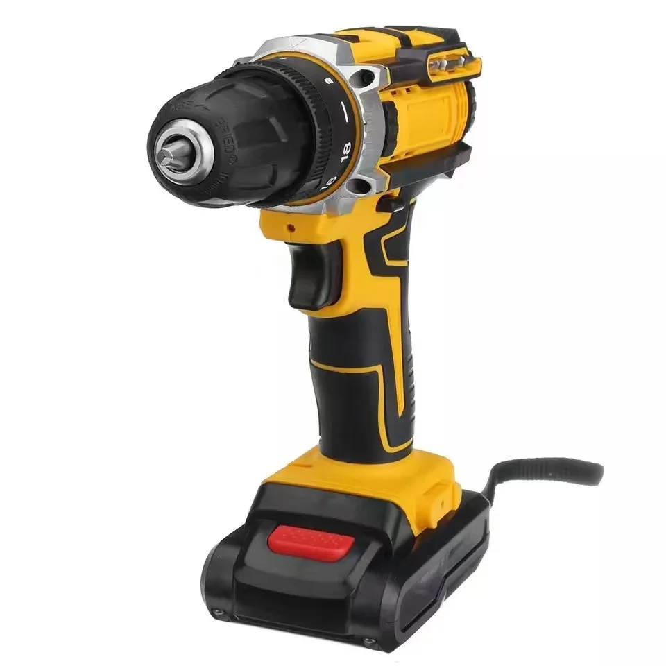 21V industrial household multifunction electric lithium battery impact drill cordless handle portable cordless drills