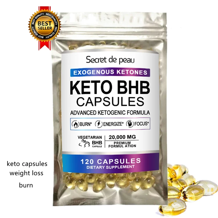 120pcs Factory Custom Private Label  Fat Burner Weight Loss Pills Bhb Supplement Keto Bhb Capsules