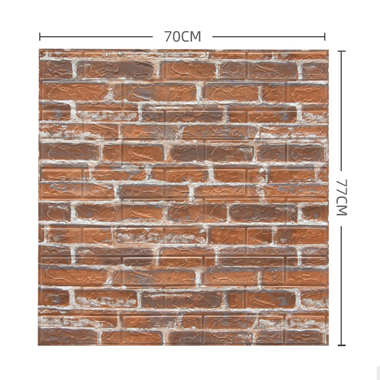 Self adhesive 3d stone/brick PVC XPE wallpaper 70x77cm wall stickers 3d for kids room animals