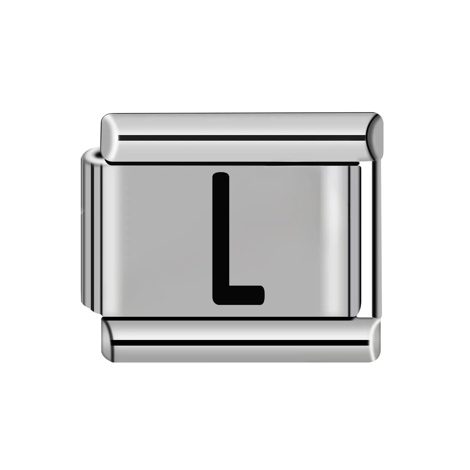 ODM DIY Italian Letter Charms Bracelet 9mm Custom Stainless Steel Beads Wholesale Italian Charms For DIY Bracelet