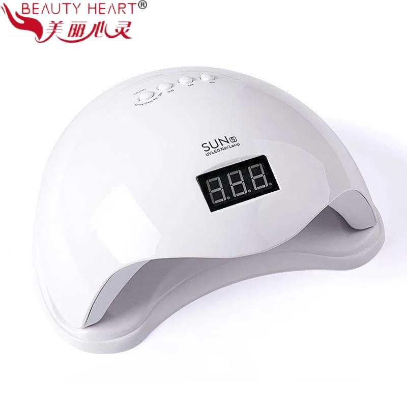 BEAUTY HEART Sun 5 Nail Lamp Half Moon Flash Cure Nail Lamp Lampe Uv Professionnel