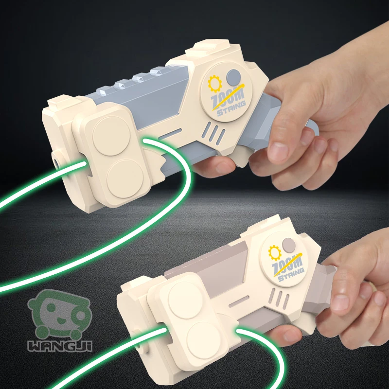 Glow in the dark Rope Launcher gun toy Blacklight String Shooter With Quick-zip Rope & Loop Launcher