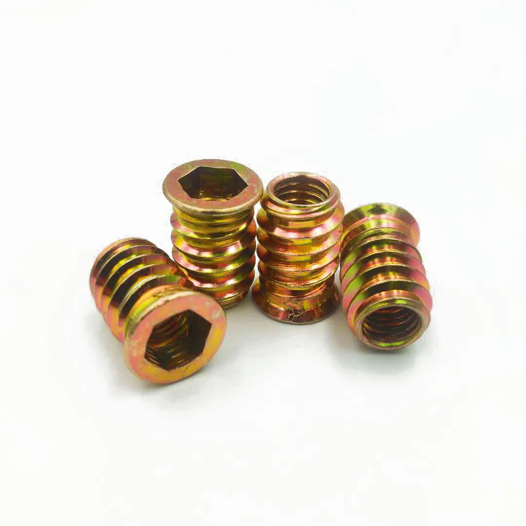 
factory price carbon Steel hex socket m8 wooden furniture nut 