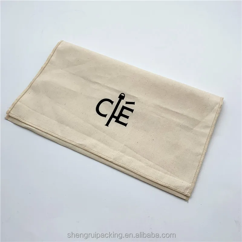 Biodegradable 100% Cotton Envelope Packaging Dust Bag for Shoes Handbags Clothing Cotton Flap Cosmetics Packaging Bag