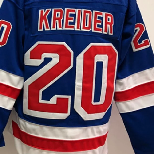 Ready to Ship New York Chris Kreider Blue Home Best Quality Stitched Hockey Jersey