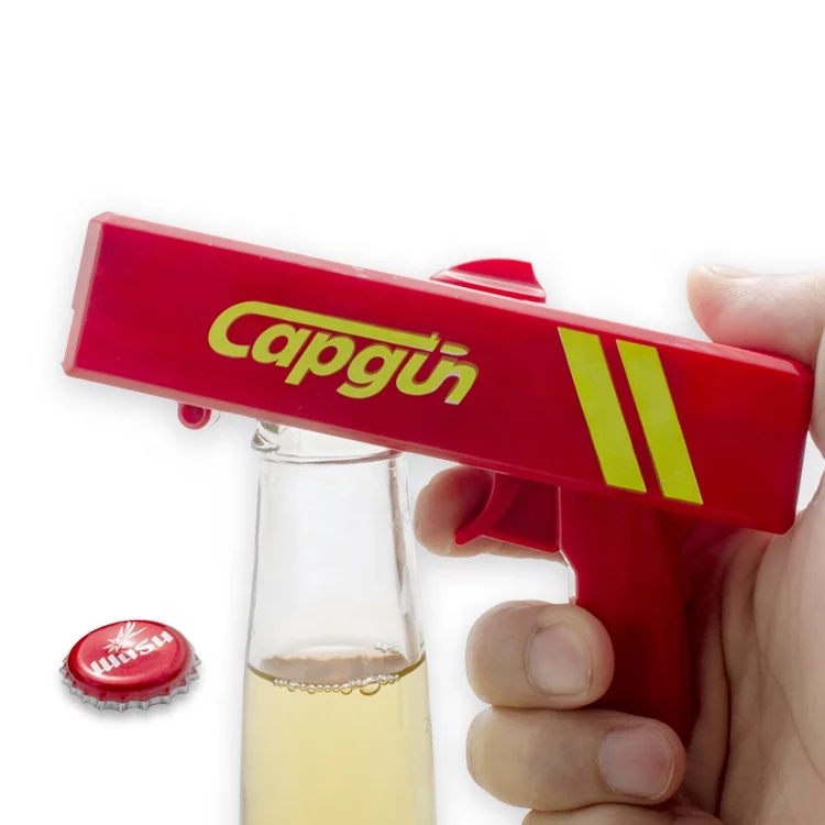 2020 New Design Gift Portable Automatic Beer 0pener Cap Gun Flying Cap Launcher Bottle Beer Opener