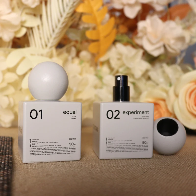 Luxury 30ml 50ml 100ml Clear Frosted Square Botol Parfum Magnetic Cap Empty Spray Glass Perfume Bottle With Crimp Seal Sprayer