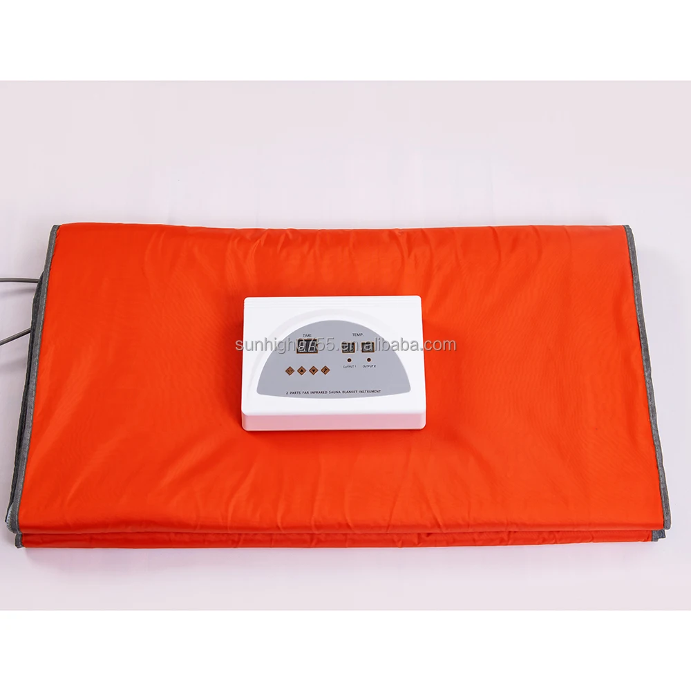 Sunhigh Customization Far Infrared Sauna Blanket with Sleeves for Sweating Detox,digital control,Weight loss Zipper waterproof