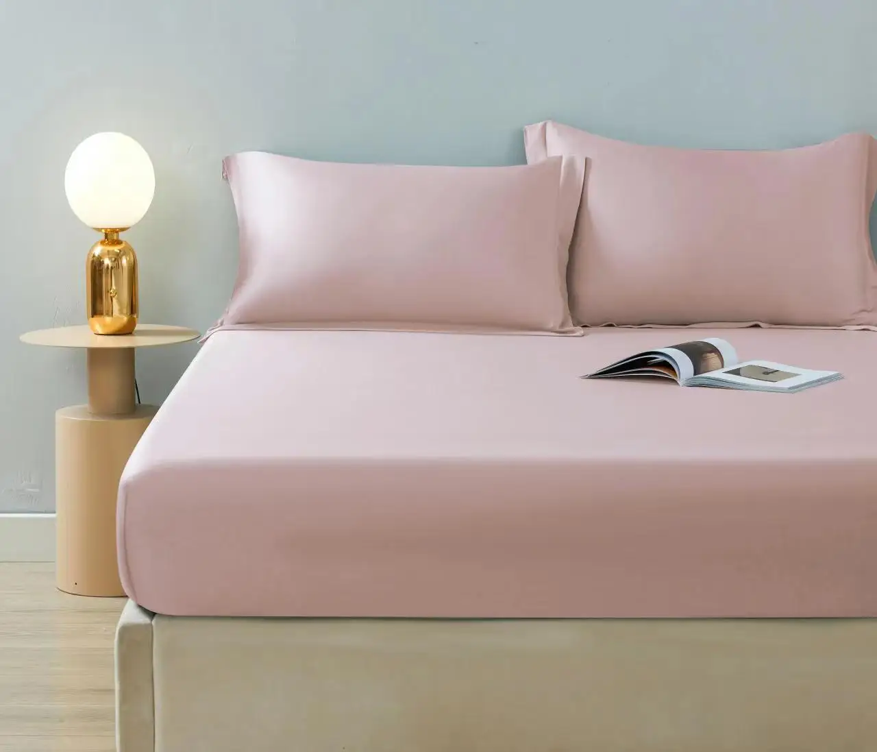 Hot sale bedsheets wholesale lyocell fabric bed fitted sheet breathable bed sheet