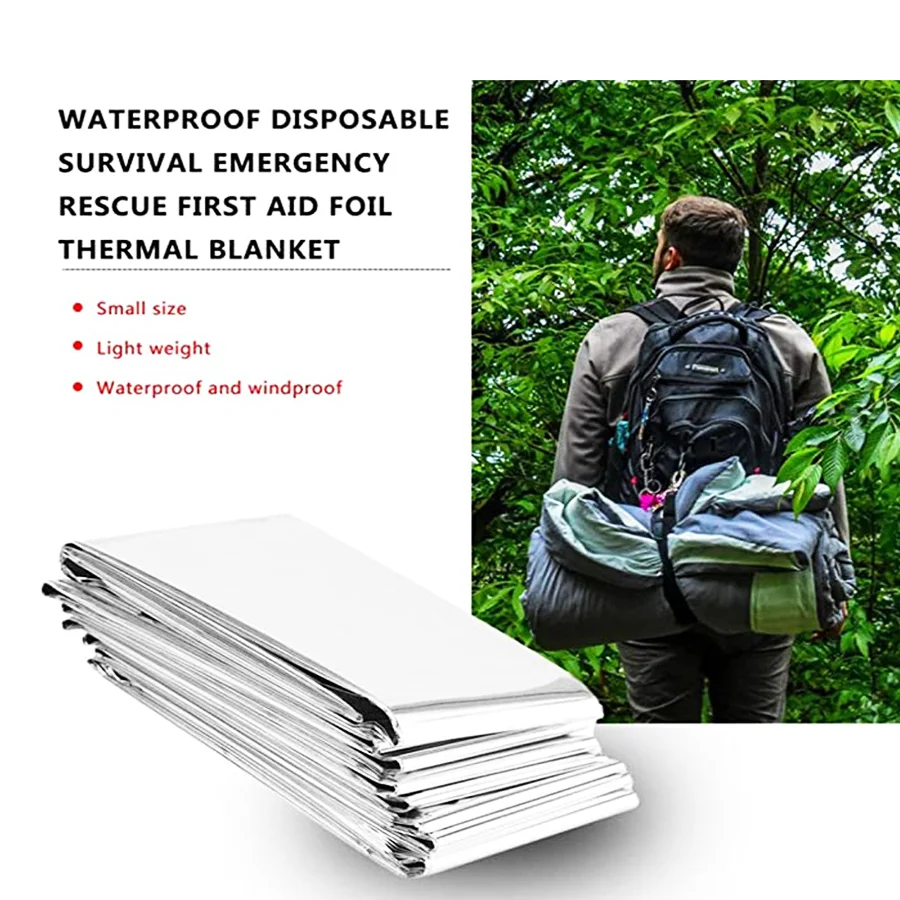 First Aid Rescue Promotion Outdoor Emergency Blanket Survival Wholesale Longer Emergency Fire Blankets Gold Foil Thermal Blanket