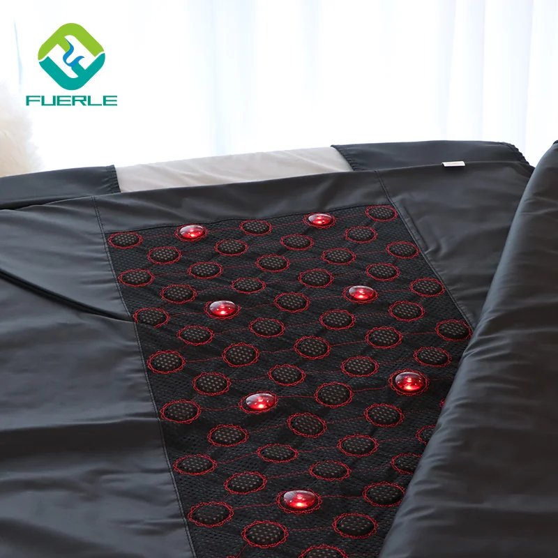 Sauna blanket with tourmaline stones and photon lights for Exercise Recovery, Detoxification, Fat Burning, Slimming body care