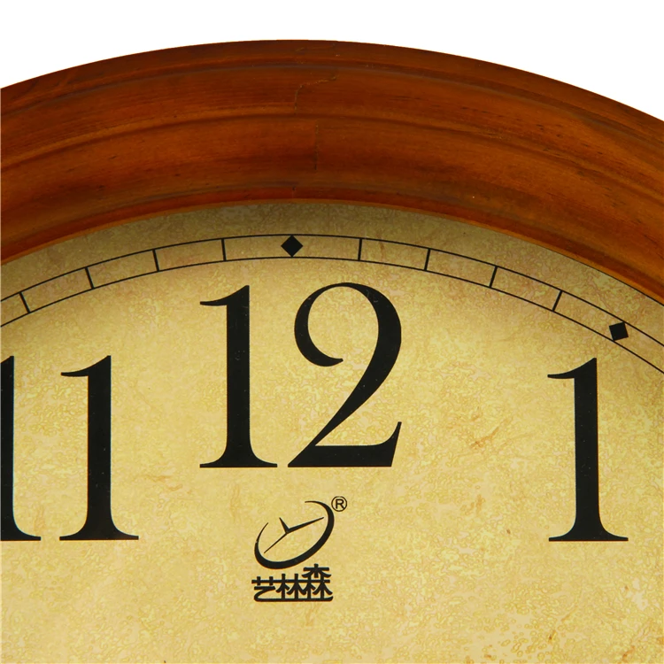 Retro antique wall clock Roman style wooden frame wall clock