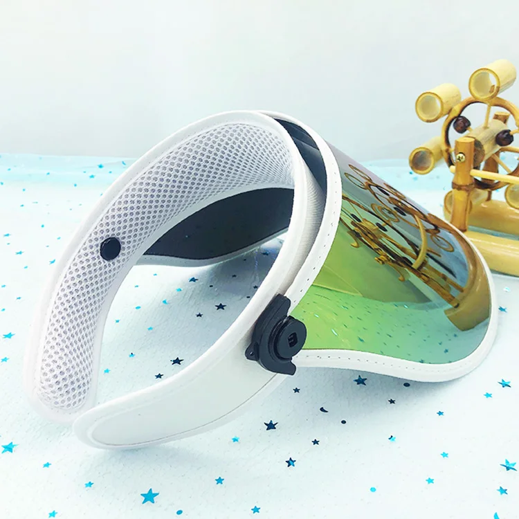 Full face Spittle and dust Anti bacteria transparent plastic sun visor hat  for adult and kids