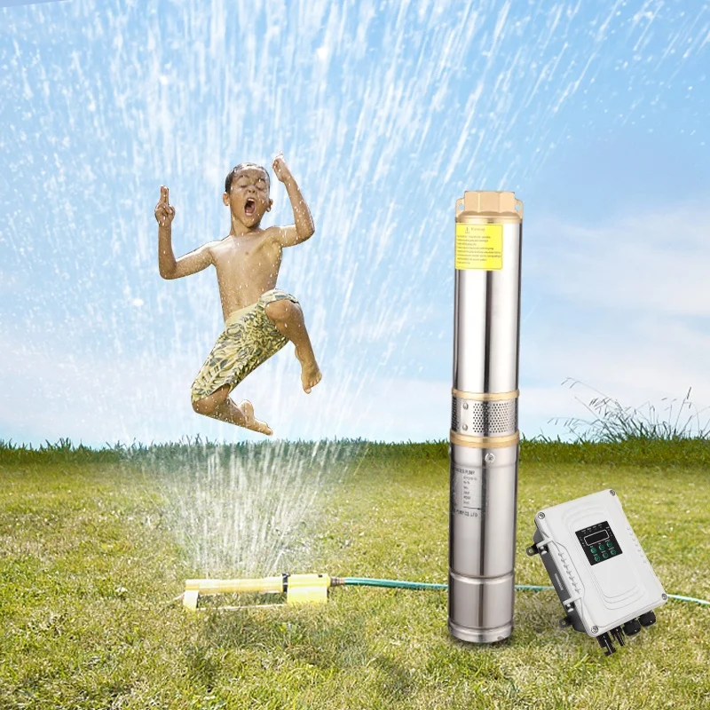 120m head submersible solar pump feili river water solar borehole pump with controller and solar water pump