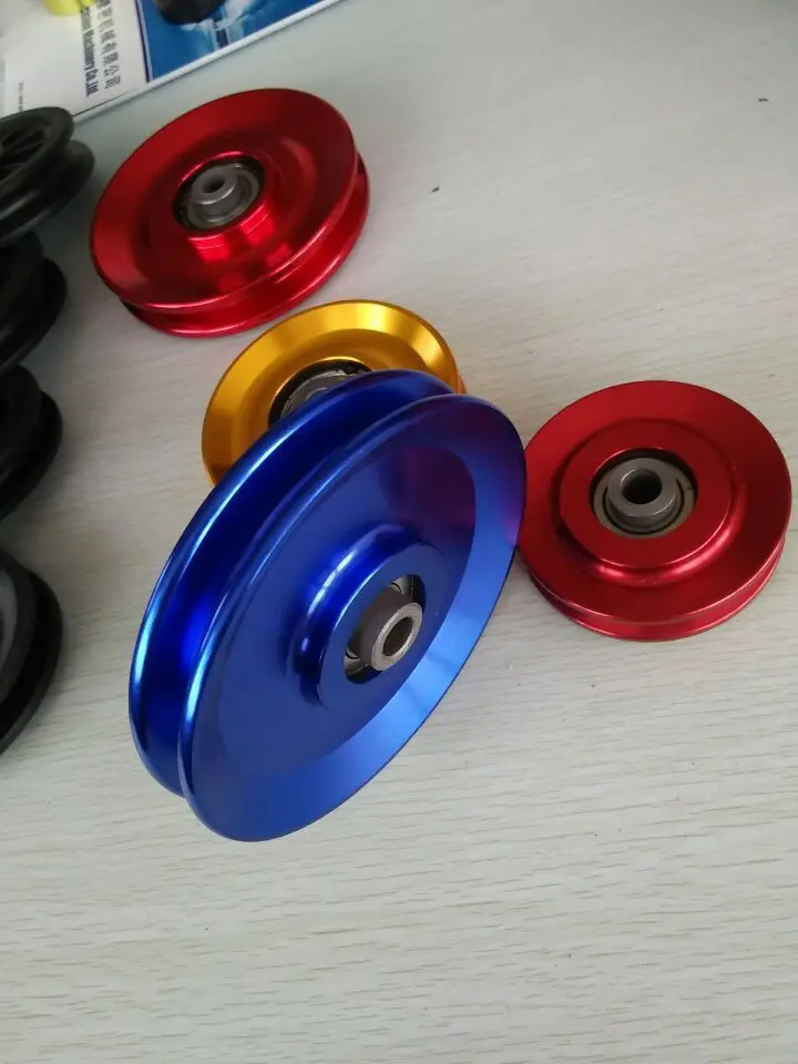 Factory price Sale pulley tensioning 100mm 120mm with Holes Hollow Pulley for wire rope pulley