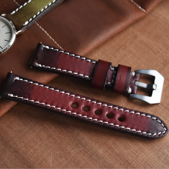 2019 Factory direct sale of new hand-dyed vintage leather watchband