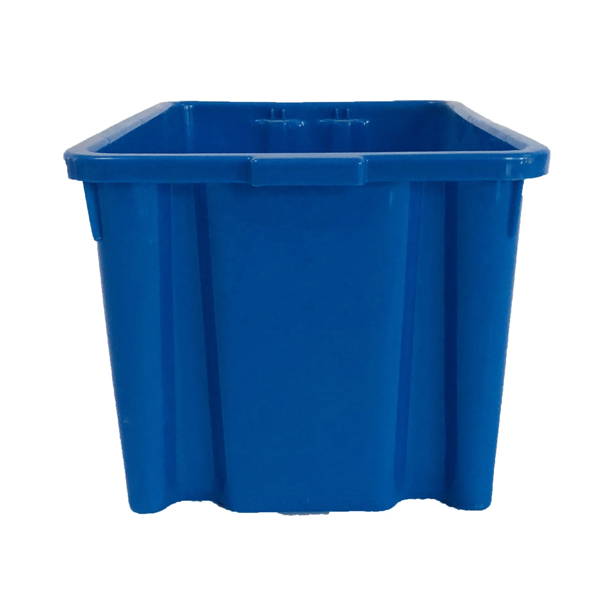 QS Heavy Duty Spare Part Big Nested Durable Tote Crate Storage Food 180 Stackable Plastic Turnover Moving Boxes for Fish Bins