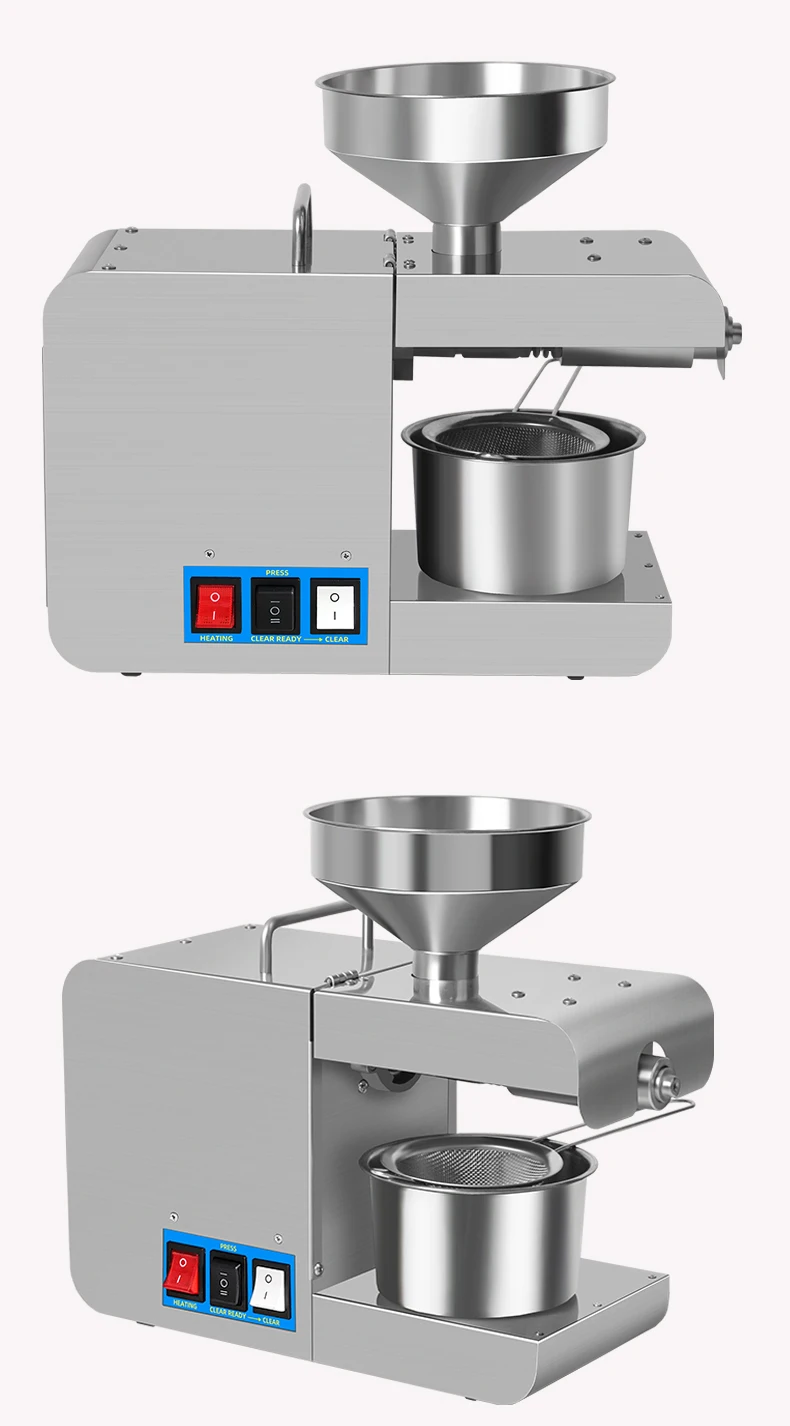 2024 Smart color large screen/beautiful appearance/durable/Extract more than 20 kinds of oil crops small oil press