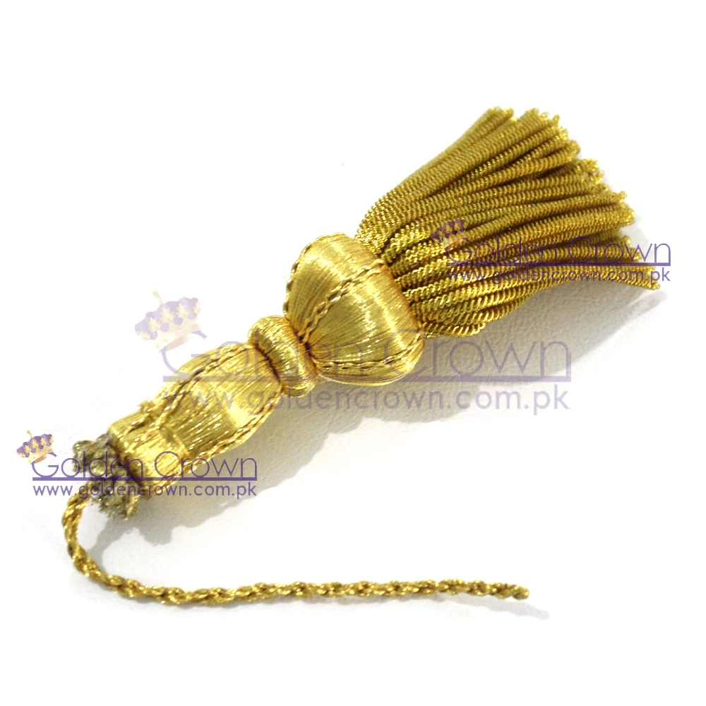 High Quality Gold Bullion Tassel Borlas Fajin Filipino Con Bolitas Tassels Supplier